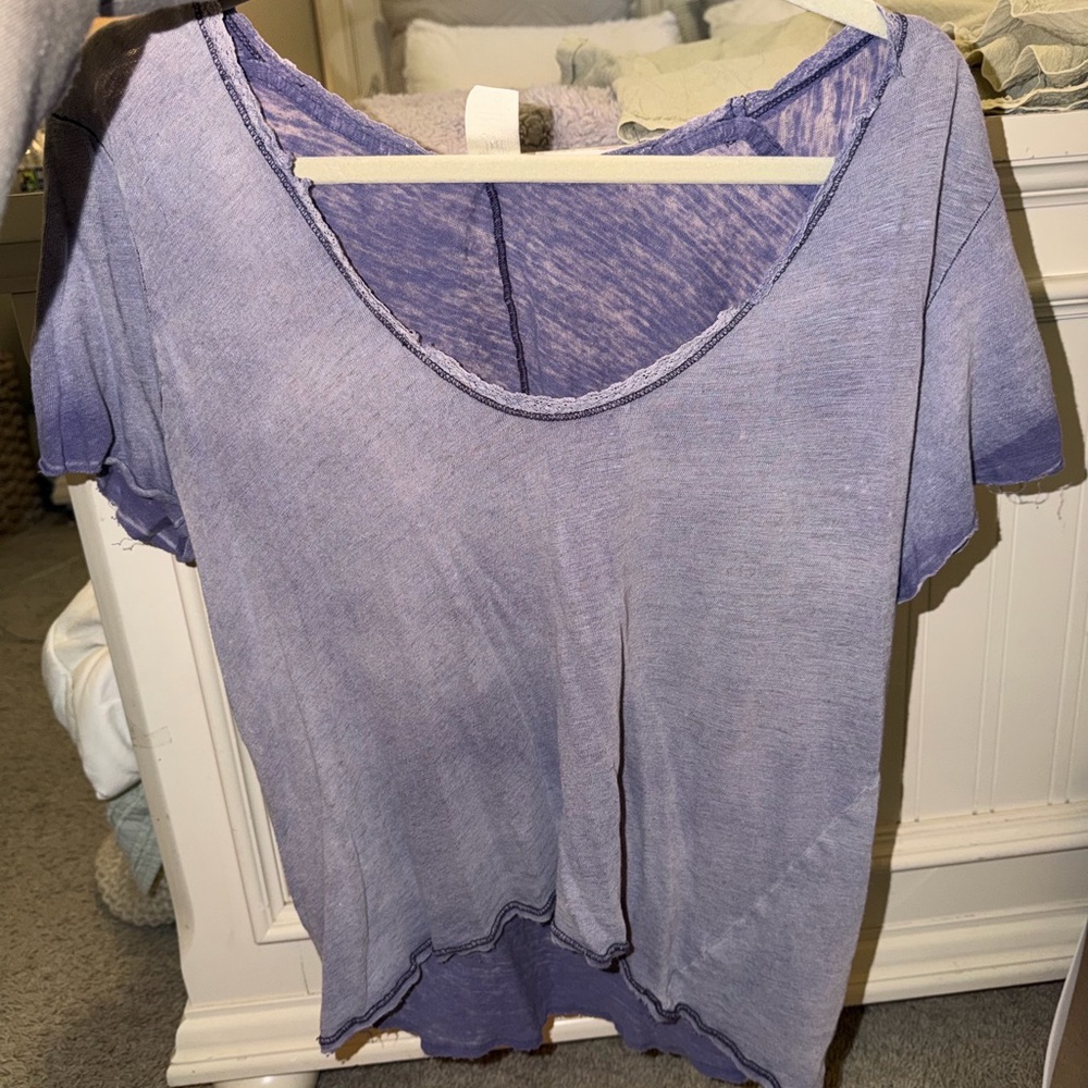 Free People Lace Trim Top
